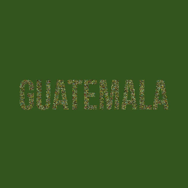 Guatemala Silhouette Ilustración Mapa Patrón Pixelado — Vector de stock