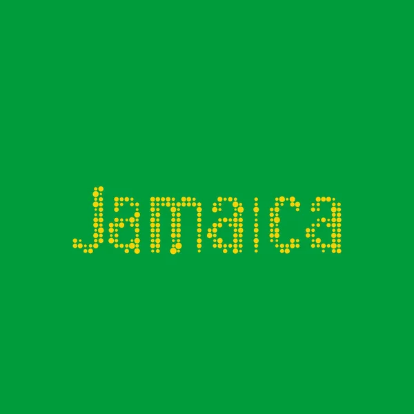 Jamaica Silhouette Pixelated Mönster Karta Illustration — Stock vektor