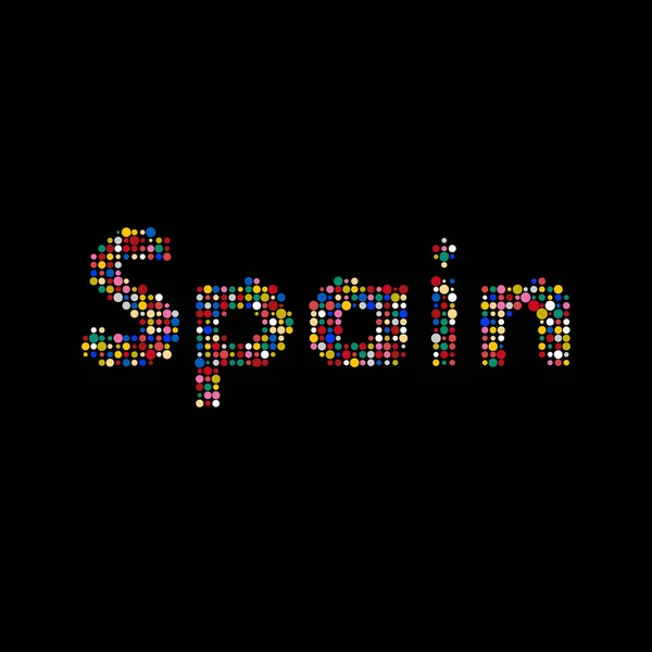 Espanha Silhueta Pixelado Ilustração Mapa Padrão — Vetor de Stock