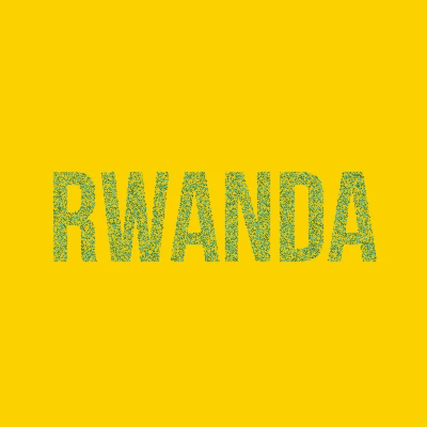 Ruanda Silueti Resimli Desenli Harita Çizimi — Stok Vektör