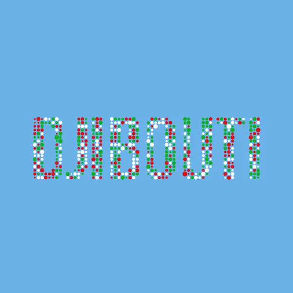 Dzsibuti Sziluett Pixelezett Minta Térkép Illusztráció — Stock Vector