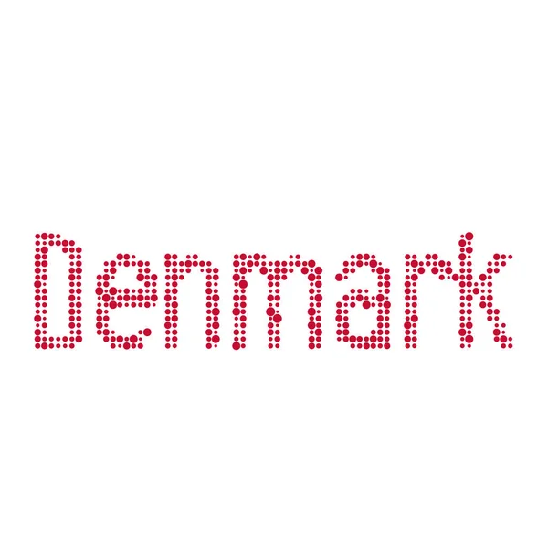 Dinamarca Silhouette Pixelated Patrón Mapa Ilustración — Vector de stock