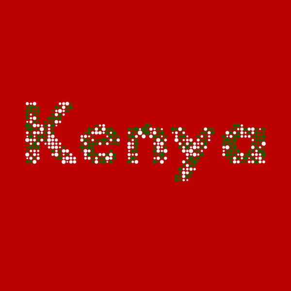 Kenia Sylwetka Pixelated Wzór Mapa Ilustracja — Wektor stockowy