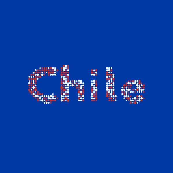 Chile Sylwetka Pixelated Wzór Mapa Ilustracja — Wektor stockowy
