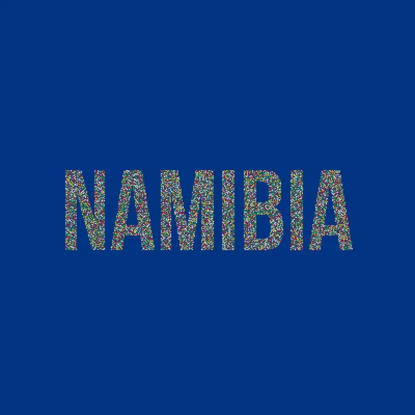Namibie Silueta Pixelated Pattern Map Illustration — Stockový vektor