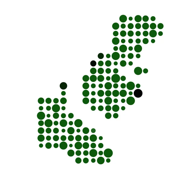 Pákistán Silueta Pixelated Pattern Map Illustration — Stockový vektor