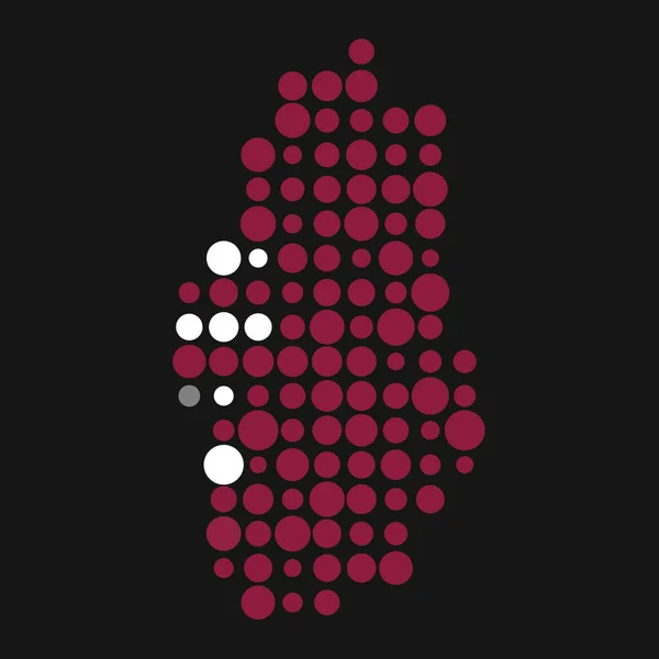 Κατάρ Silhouette Pixelated Μοτίβο Χάρτη Εικονογράφηση — Διανυσματικό Αρχείο