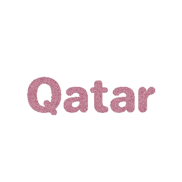 Qatar Silhouette Pixelated Modello Mappa Illustrazione — Vettoriale Stock