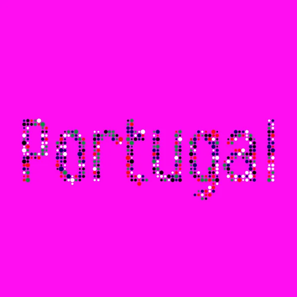 Portugal Silhouette Pixelated Patrón Mapa Ilustración — Archivo Imágenes Vectoriales