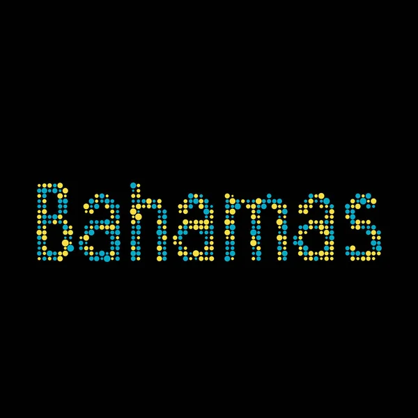 Bahamas Silhouette Pixelado Ilustração Mapa Padrão — Vetor de Stock