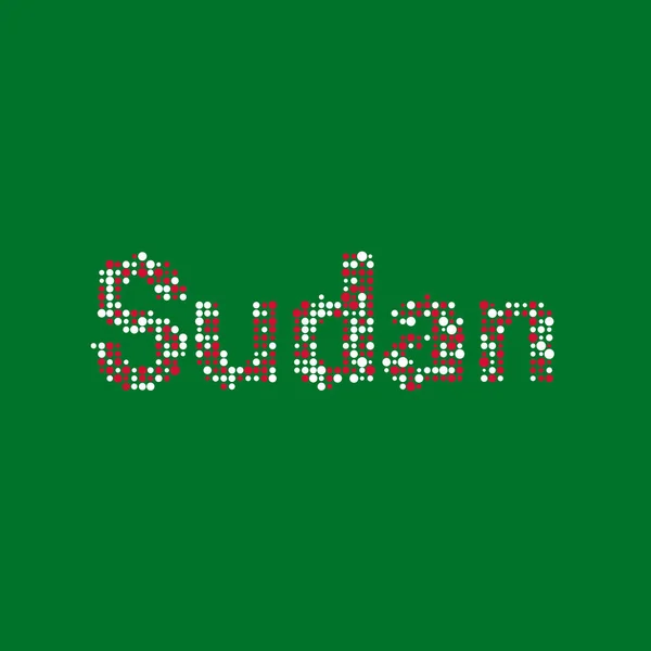 Sudão Silhueta Pixelado Ilustração Mapa Padrão — Vetor de Stock