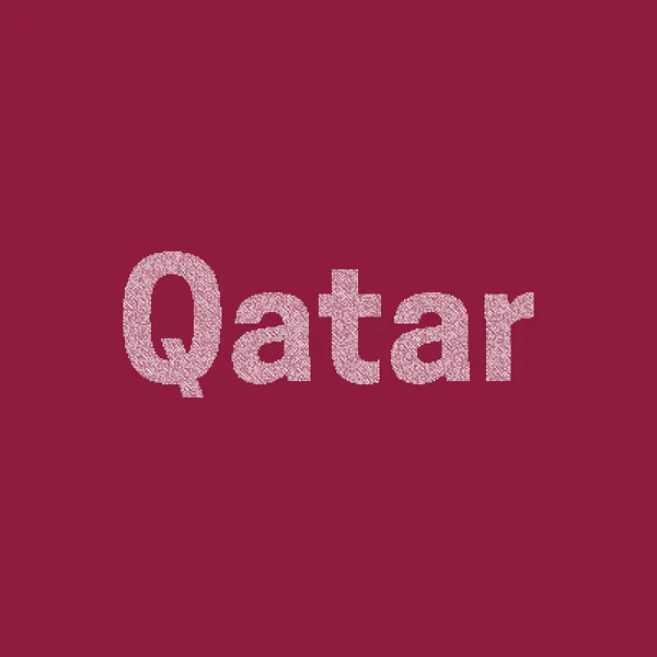 Qatar Silhouette Illustration Carte Motif Pixélisé — Image vectorielle