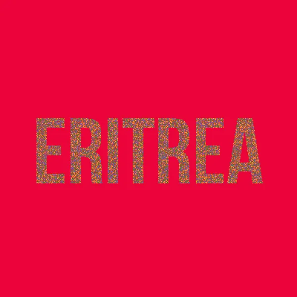 Ilustrasi Peta Pola Pixelated Eritrea Siluet - Stok Vektor