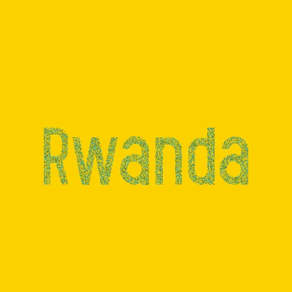 Ilustrasi Peta Pola Siluet Rwanda Pixelated - Stok Vektor
