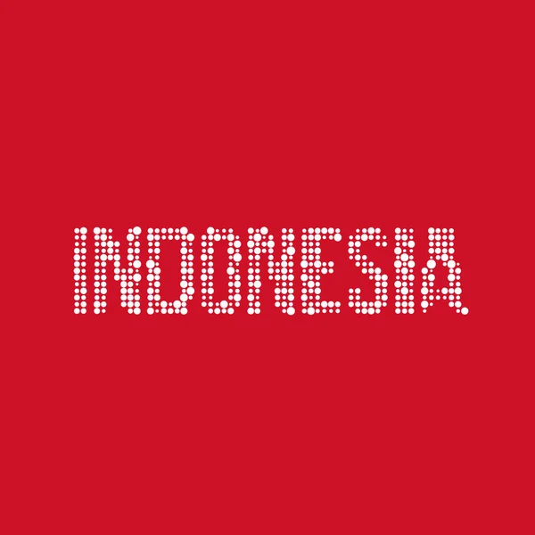 Indonezja Sylwetka Pixelated Wzór Mapa Ilustracja — Wektor stockowy