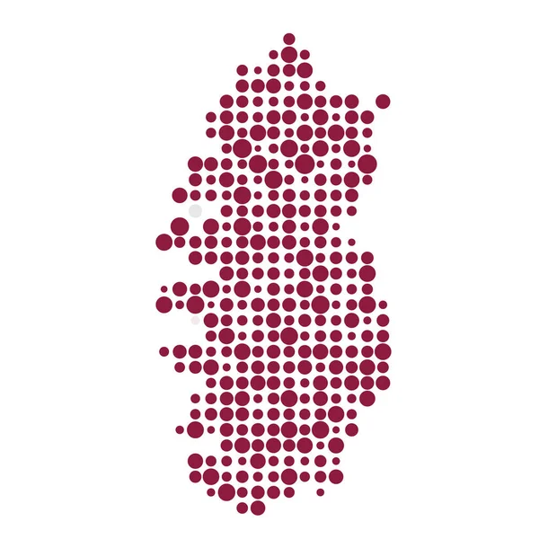 Qatar Silhouette Pixelated Pattern Map Illustration — Stock Vector