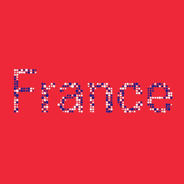 France Silhouette Illustration Carte Motif Pixélisé — Image vectorielle