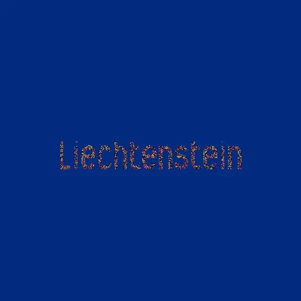 Liechtenstein Silhouette Verpixelte Musterkarte Illustration — Stockvektor