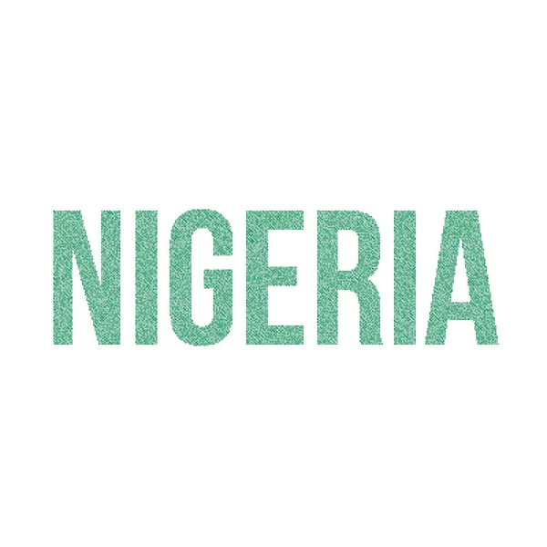 Nigérie Silueta Pixelated Pattern Map Illustration — Stockový vektor