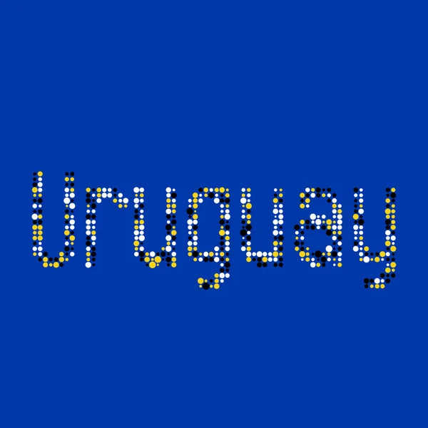 Uruguay Silhouette Pixelated Pattern Map Illustration — Stock Vector