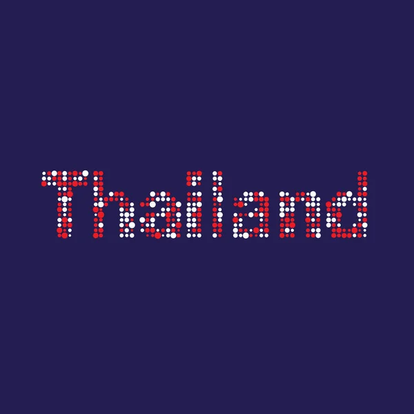 Thailand Silhouette Pixelated Pattermap Illustration — 스톡 벡터