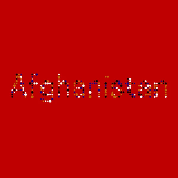 Afganistán Silhouette Pixelated Patrón Mapa Ilustración — Vector de stock