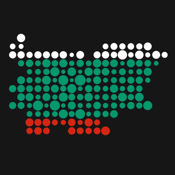 Βουλγαρική Silhouette Εικονογραφημένη Απεικόνιση Χάρτη Μοτίβο — Διανυσματικό Αρχείο