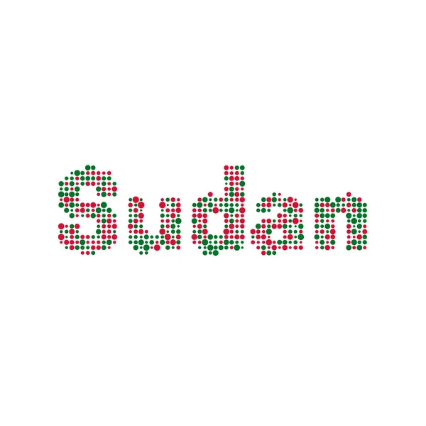 Sudan Silueti Pikselli Desen Haritası Çizimi — Stok Vektör