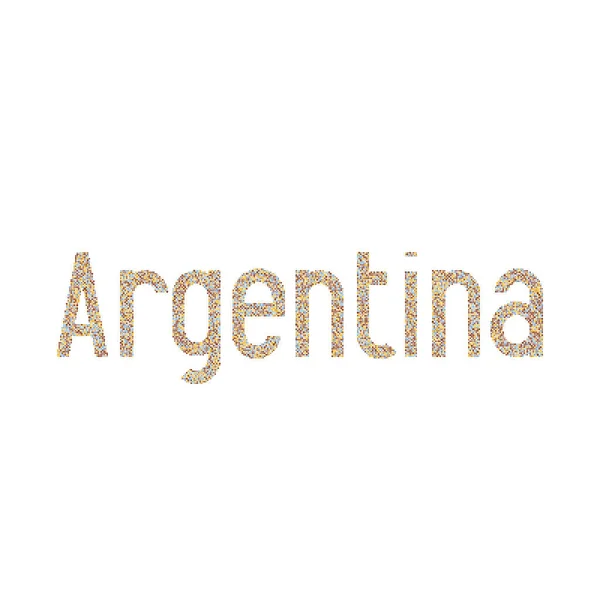 Argentina Silhouette Ilustración Mapa Patrón Pixelado — Archivo Imágenes Vectoriales