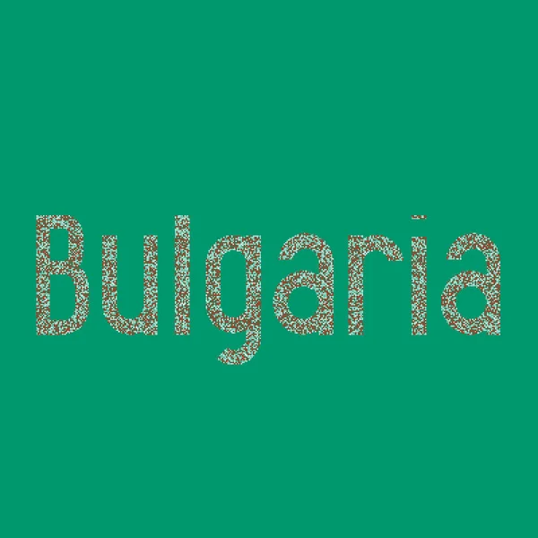 Bulgária Silhouette Pixelated Minta Térkép Illusztráció — Stock Vector