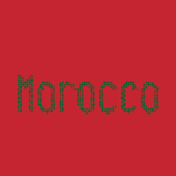 Maroc Silhouette Illustration Carte Motif Pixélisé — Image vectorielle