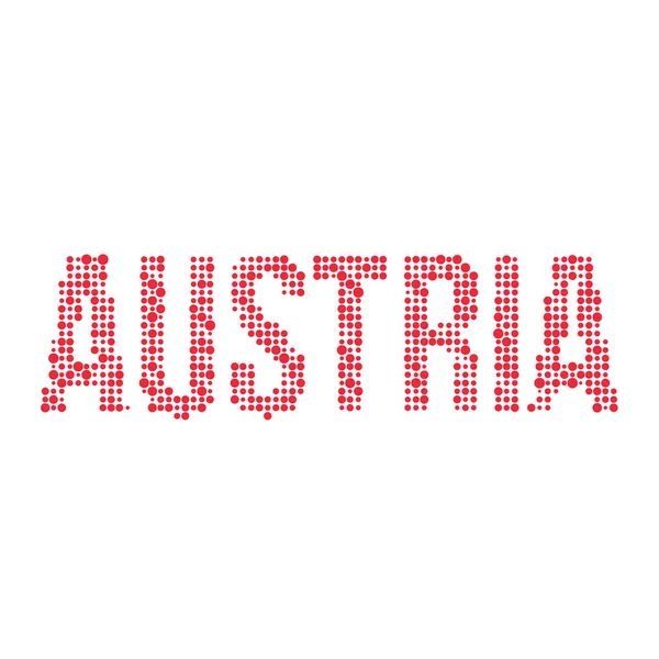 Oostenrijk Silhouet Pixelvormige Patroon Kaart Illustratie — Stockvector