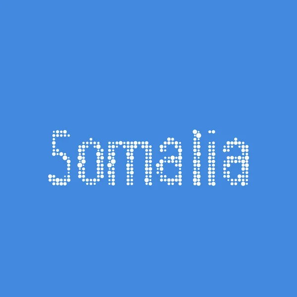Ilustrasi Peta Pola Siluet Somalia Pixelated - Stok Vektor