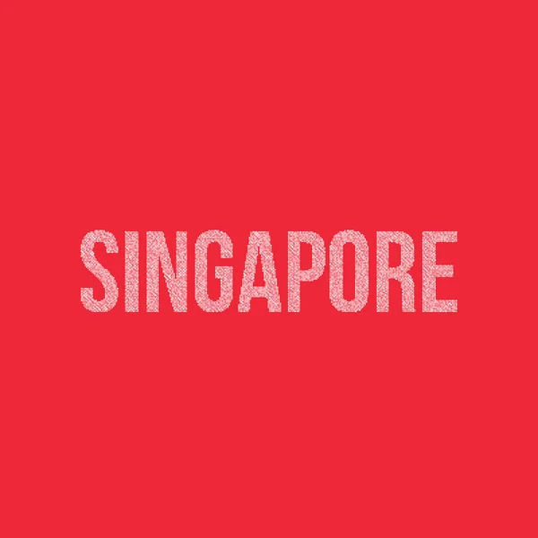 Singapur Silhouette Pixelated Patrón Mapa Ilustración — Archivo Imágenes Vectoriales