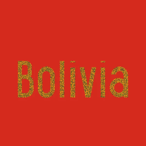 Boliwia Sylwetka Pixelated Wzór Mapa Ilustracja — Wektor stockowy