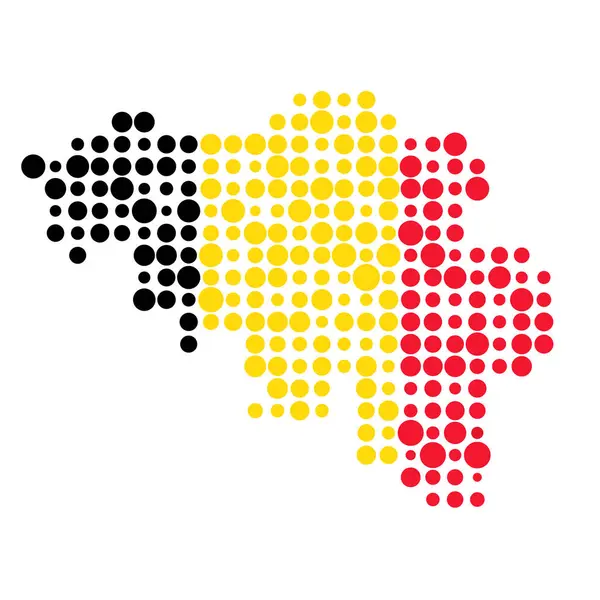 Bélgica Silhouette Pixelated Ilustração Mapa Padrão —  Vetores de Stock
