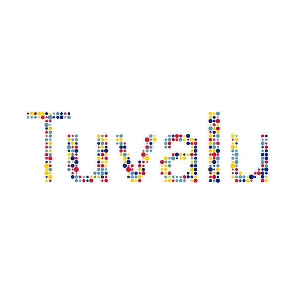 Tuvalu Silhouette Ilustración Mapa Patrón Pixelado — Vector de stock