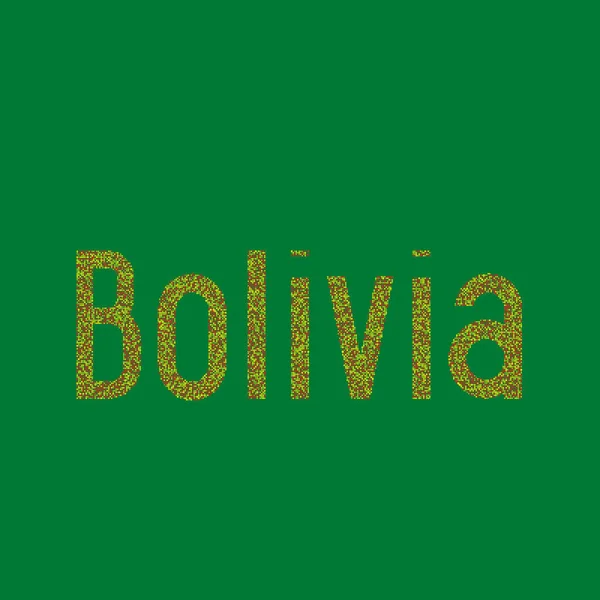 Bolivia Silhouette Pixelated Passel Map — стоковий вектор
