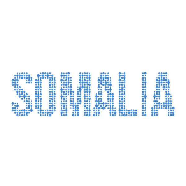 Ilustrasi Peta Pola Siluet Somalia Pixelated - Stok Vektor