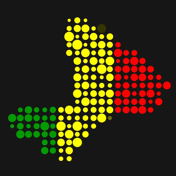 Mali Silhouette Pixelated Minta Térkép Illusztráció — Stock Vector
