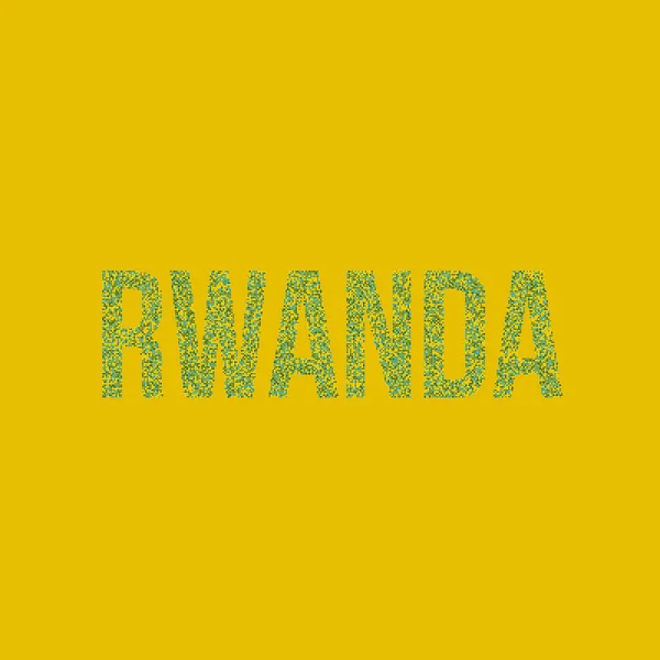 Rwanda Silhouet Pixelated Patroon Kaart Illustratie — Stockvector