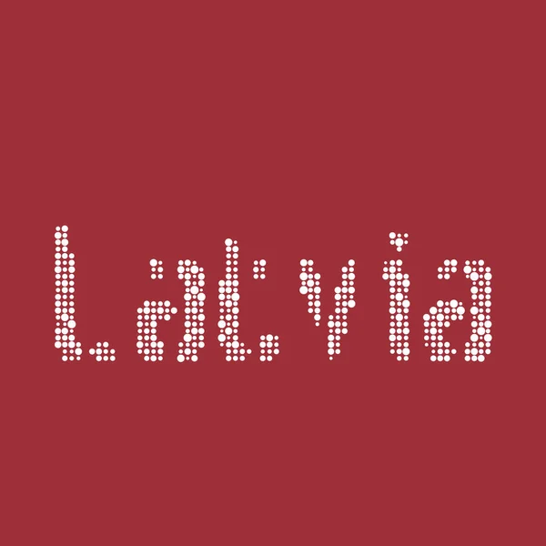 Lettonie Silhouette Illustration Carte Motif Pixellisé — Image vectorielle