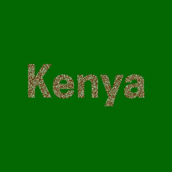 Kenya Silhouette Pixelated Pattermap Illustration — 스톡 벡터