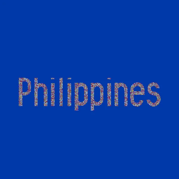 Philippines Silhouette Pixelated Passel Map — стоковий вектор