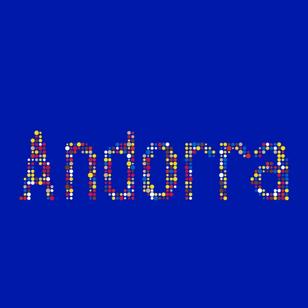 Andorre Silhouette Illustration Carte Motif Pixellisé — Image vectorielle