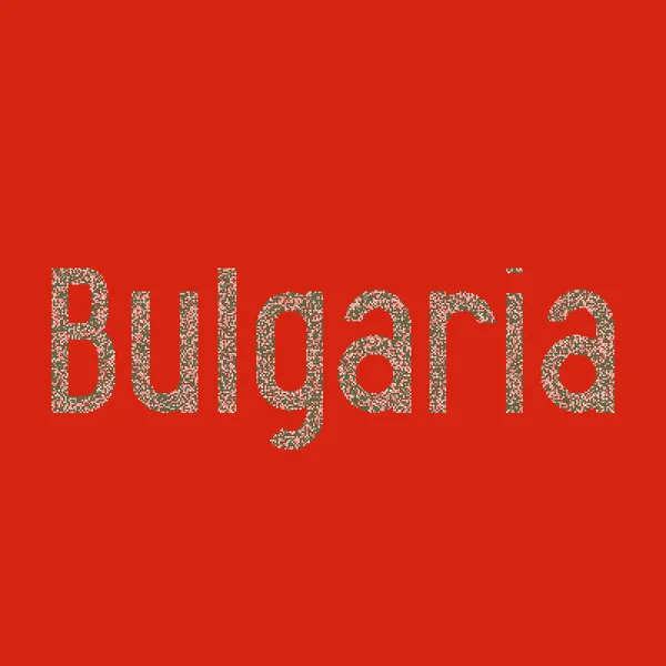 Bulgária Silhueta Pixelado Ilustração Mapa Padrão — Vetor de Stock