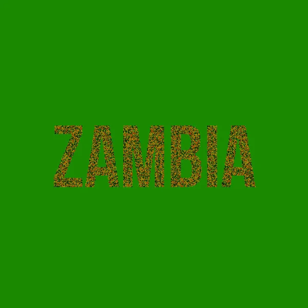Zambia Silhouette Pixelated Pattern Map Illustration — Stock Vector