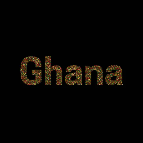 Ghana Silhouette Illustration Carte Motif Pixélisé — Image vectorielle