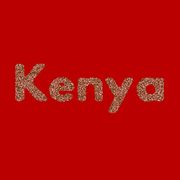Kenia Silhouette Verpixeltes Muster Kartenillustration — Stockvektor
