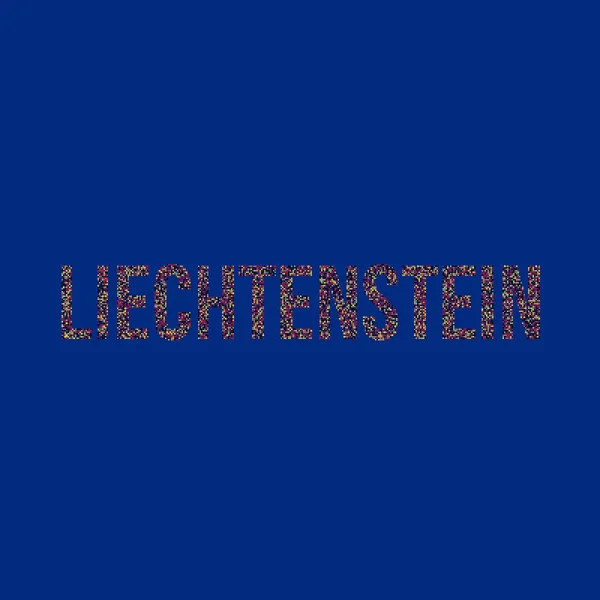 Liechtenstein Silhouet Gepixelde Patroon Kaart Illustratie — Stockvector